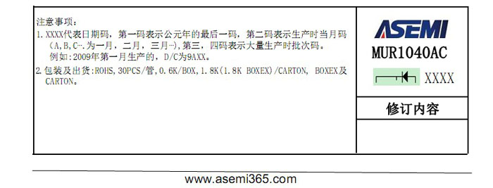 ASEMI超快恢复MURF1040AC