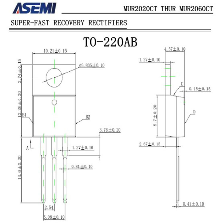 ASEMI超快恢复MURF2020CT